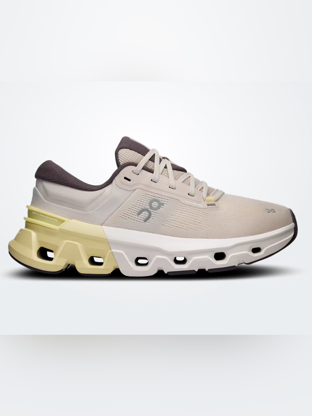 On Cloudflyer 5, Pearl/Hay, women’s size 8.5